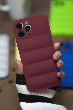 iPhone 14 Pro Max Uyumlu Airbag Puffer Silikonlu Şişme Kılıf