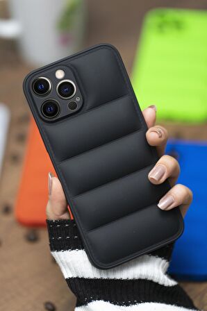 iPhone 14 Pro Max Uyumlu Airbag Puffer Silikonlu Şişme Kılıf