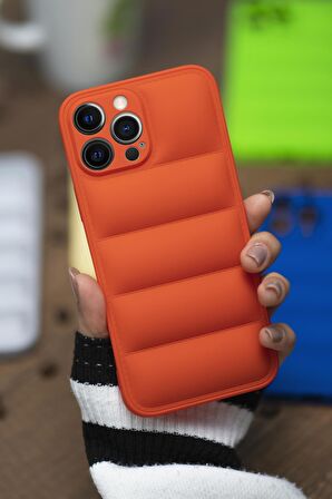 iPhone 14 Pro Max Uyumlu Airbag Puffer Silikonlu Şişme Kılıf