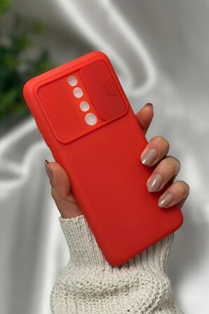 Xiaomi Redmi Note 8 Pro Uyumlu Kamera Koruma Slider Kapaklı Silikonlu Telefon Kılıfı