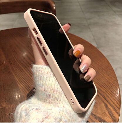 iPhone 12 Pro Max Uyumlu Renkli Nikelaj Krom Kamera Koruma Yükselti Detaylı Kılıf