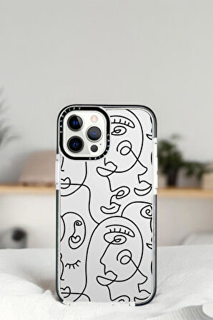 iPhone 13 Pro Face Art Desenli Casetify Darbe Emci Silikonlu Telefon Kılıfı