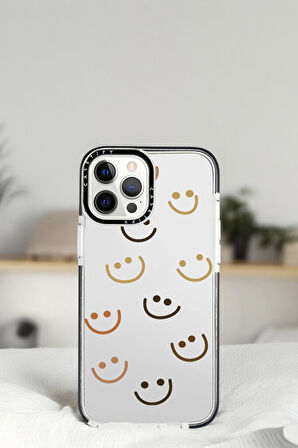 iPhone 13 Pro Smile Desenli Casetify Darbe Emci Silikonlu Telefon Kılıfı