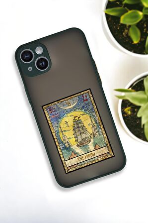 iPhone 13 Uyumlu The Moon Desenli Buzlu Şeffaf Lüx Telefon Kılıfı