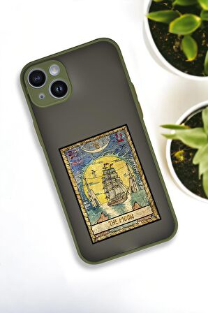 iPhone 13 Uyumlu The Moon Desenli Buzlu Şeffaf Lüx Telefon Kılıfı