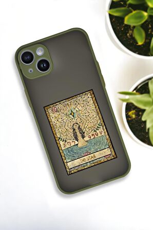 iPhone 13 Uyumlu The Star Desenli Buzlu Şeffaf Lüx Telefon Kılıfı