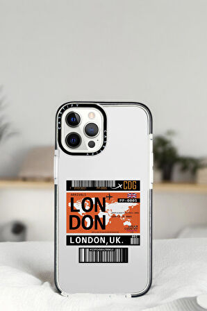 iPhone 14 Pro Max London Yaprak Desenli Casetify Darbe Emci Silikonlu Telefon Kılıfı