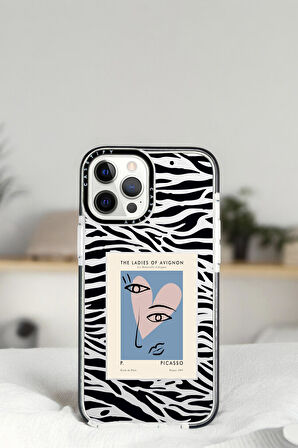 iPhone 14 Pro Max Picasso Desenli Casetify Darbe Emci Silikonlu Telefon Kılıfı