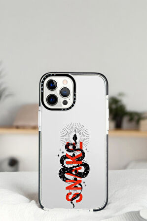 iPhone 14 Pro Max Snake Desenli Casetify Darbe Emci Silikonlu Telefon Kılıfı
