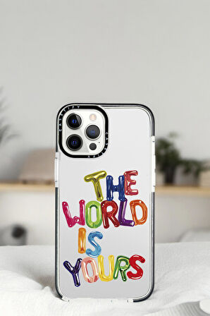 iPhone 14 Pro Max The World Desenli Casetify Darbe Emci Silikonlu Telefon Kılıfı