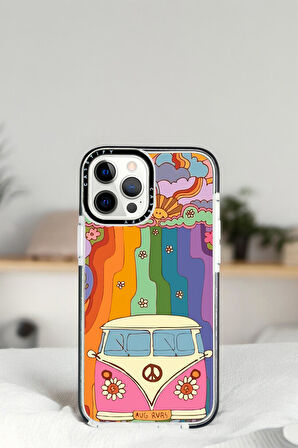iPhone 14 Pro Max Sevimli Karavan Desenli Casetify Darbe Emci Silikonlu Telefon Kılıfı