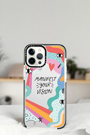 iPhone 14 Pro Manifest Desenli Casetify Darbe Emci Silikonlu Telefon Kılıfı