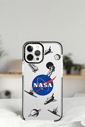 iPhone 14 Pro Nasa Desenli Casetify Darbe Emci Silikonlu Telefon Kılıfı