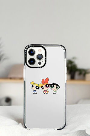 iPhone 14 Pro Powerpuff Girls Desenli Casetify Darbe Emci Silikonlu Telefon Kılıfı