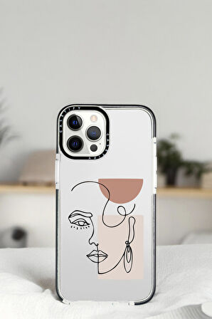 iPhone 14 Pro Women Art Desenli Casetify Darbe Emci Silikonlu Telefon Kılıfı