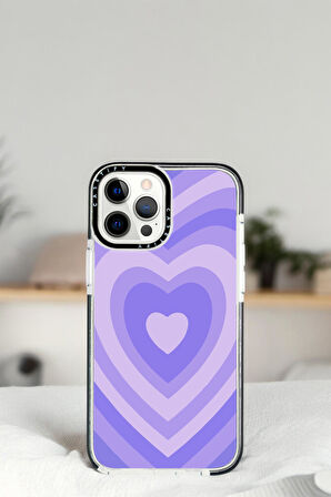 iPhone 14 Pro Mor Kalpler Desenli Casetify Darbe Emci Silikonlu Telefon Kılıfı