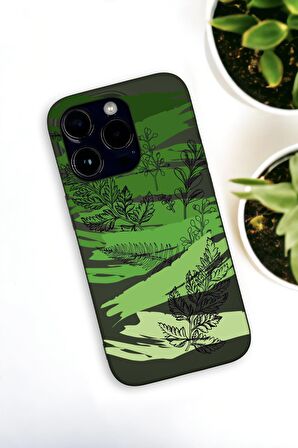 iPhone 14 Pro Uyumlu Secret Life Desenli Premium Silikonlu Haki Lansman Telefon Kılıfı