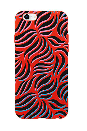 iPhone 6 Uyumlu Color Wave Desenli Premium Silikonlu Telefon Kılıfı