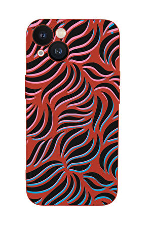 iPhone 13 Mini Uyumlu Color Wave Desenli Premium Silikonlu Telefon Kılıfı