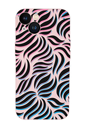 iPhone 13 Uyumlu Color Wave Desenli Kamera Korumalı Premium Silikonlu Telefon Kılıfı