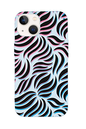 iPhone 15 Uyumlu Color Wave Desenli Premium Silikonlu Telefon Kılıfı
