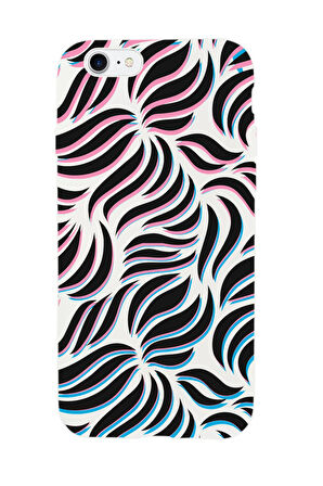 iPhone 7 Uyumlu Color Wave Desenli Premium Silikonlu Telefon Kılıfı