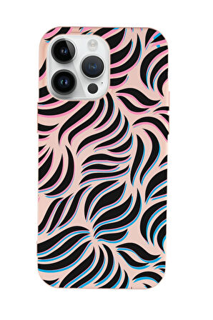 iPhone 15 Pro Max Uyumlu Color Wave Desenli Premium Silikonlu Telefon Kılıfı