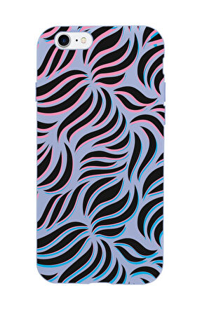 iPhone 8 Uyumlu Color Wave Desenli Premium Silikonlu Telefon Kılıfı