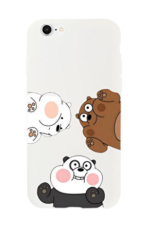 iPhone 6S Uyumlu Cute Animals Desenli Premium Silikonlu Telefon Kılıfı
