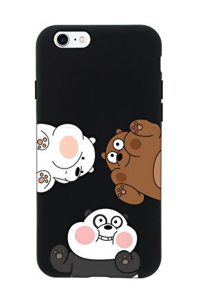 iPhone 8 Uyumlu Cute Animals Desenli Premium Silikonlu Telefon Kılıfı