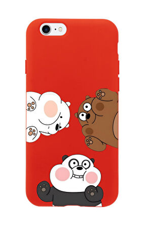 iPhone SE 2020 Uyumlu Cute Animals Desenli Premium Silikonlu Telefon Kılıfı