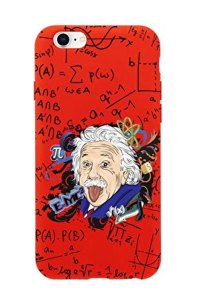 iPhone 6 Einstein In Formula Desenli Premium Silikonlu Telefon Kılıfı