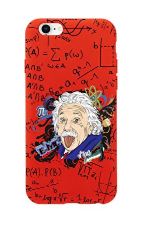 iPhone 6 Plus Einstein In Formula Desenli Premium Silikonlu Telefon Kılıfı