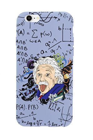 iPhone 6 Plus Einstein In Formula Desenli Premium Silikonlu Telefon Kılıfı