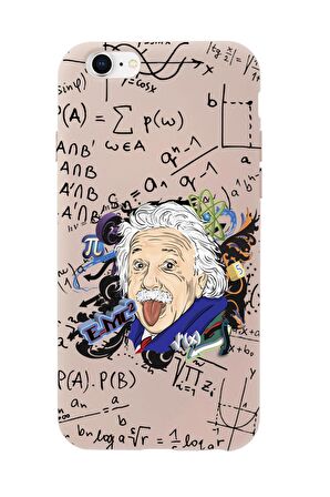 iPhone 6 Plus Einstein In Formula Desenli Premium Silikonlu Telefon Kılıfı