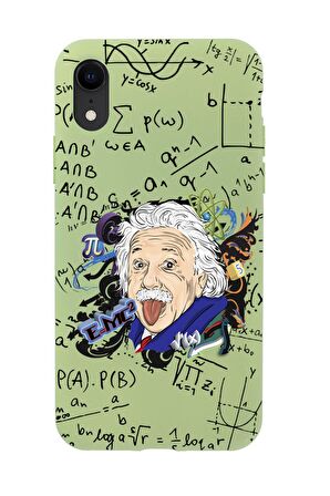 iPhone Xr Einstein In Formula Desenli Premium Silikonlu Telefon Kılıfı