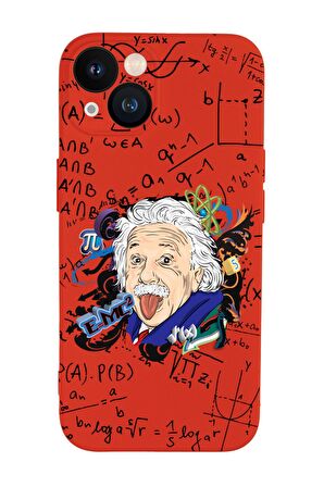 iPhone 13 Mini Einstein In Formula Desenli Premium Silikonlu Telefon Kılıfı