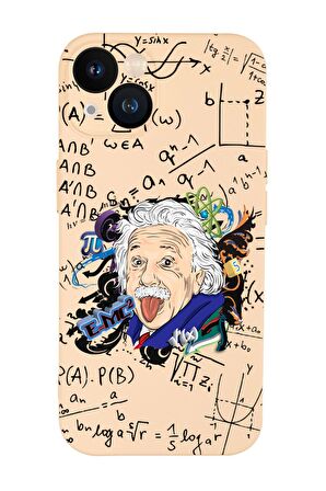 iPhone 13 Mini Einstein In Formula Desenli Premium Silikonlu Telefon Kılıfı