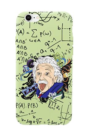 iPhone 6 Plus Einstein In Formula Desenli Premium Silikonlu Telefon Kılıfı