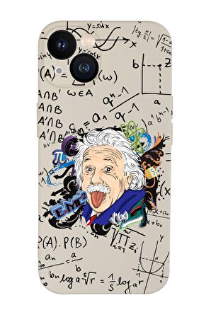 iPhone 13 Einstein In Formula Desenli Kamera Korumalı Premium Silikonlu Telefon Kılıfı