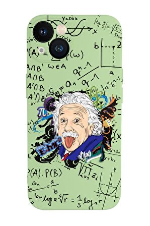 iPhone 13 Einstein In Formula Desenli Kamera Korumalı Premium Silikonlu Telefon Kılıfı