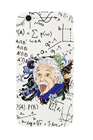 iPhone 6S Einstein In Formula Desenli Premium Silikonlu Telefon Kılıfı