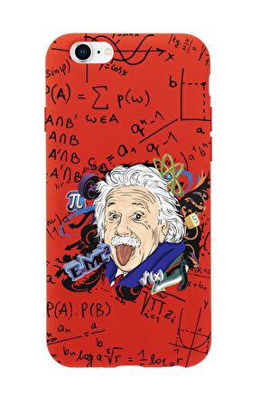 iPhone 6S Einstein In Formula Desenli Premium Silikonlu Telefon Kılıfı