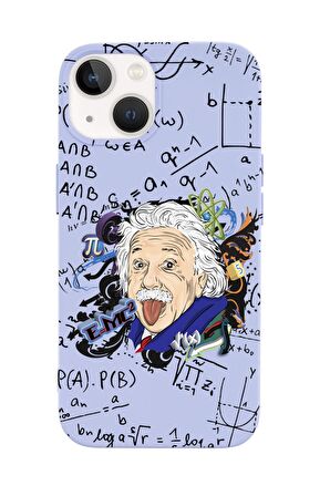 iPhone 14 Plus Einstein In Formula Desenli Premium Silikonlu Telefon Kılıfı