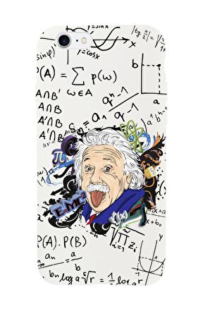 iPhone 7 Einstein In Formula Desenli Premium Silikonlu Telefon Kılıfı