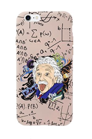 iPhone SE 2020 Einstein In Formula Desenli Premium Silikonlu Telefon Kılıfı