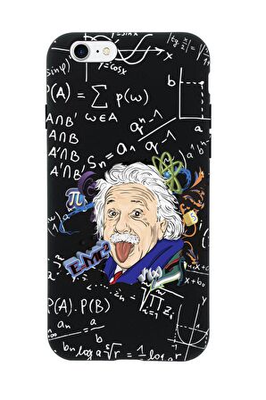 iPhone SE 2020 Einstein In Formula Desenli Premium Silikonlu Telefon Kılıfı