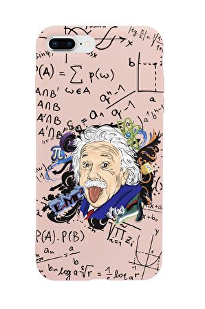 iPhone 7 Plus Einstein In Formula Desenli Premium Silikonlu Telefon Kılıfı