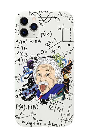 iPhone 11 Pro Einstein In Formula Desenli Premium Silikonlu Telefon Kılıfı