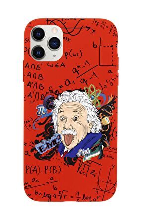 iPhone 11 Pro Einstein In Formula Desenli Premium Silikonlu Telefon Kılıfı